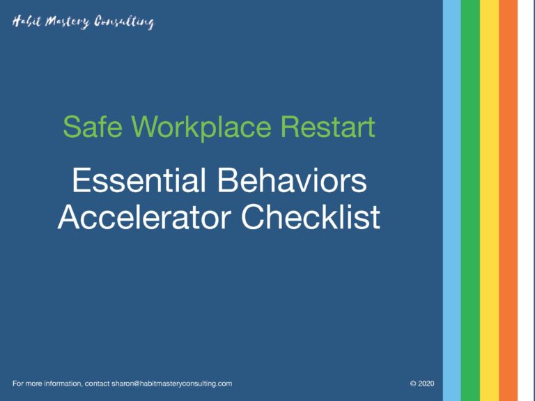Sharon Lipinski’s Essential Behavior Accelerator Checklist
