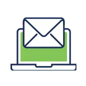 Laptop and email icon
